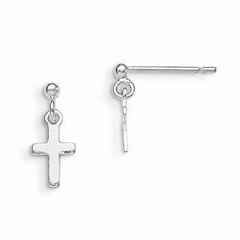 Sterling Silver Cross Post Earrings