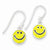 Sterling Silver Enameled Happy Face Dangle Earrings