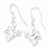 Sterling Silver Polished Frog Dangle Earrings