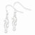 Sterling Silver Polished Textured Seahorse Dangle Earrings