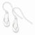 Sterling Silver Polished Textured S&al Dangle Earrings