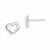Sterling Silver Polished Heart Post Earrings