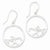 Sterling Silver Polished Open Hearts Circle Dangle Earrings