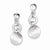 Sterling Silver Polished Textured Round Dangle Post Earrings