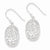 Sterling Silver Polished Filigree Dangle Earrings