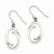 Sterling Silver Polished Oval Dangle Earrings