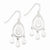 Sterling Silver Polished Teardrop Dangle Earrings