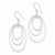 Sterling Silver Polished Triple Oval Dangle Earrings