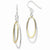 Sterling Silver Dangling Double Oval Earrings