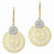 Sterling Silver Flash Gold-Plated Fancy CZ Dangle Earrings