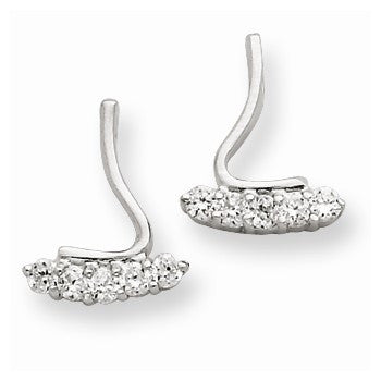 Sterling Silver CZ Post Earrings