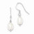 Sterling Silver White Cultured Freshwater Pearl Dangle Earrings