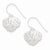 Sterling Silver Polished Woven Puffed Heart Dangle Earrings