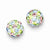 Sterling Silver Multicolor Swarovski Crystal 7mm Post Earrings