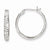 Sterling Silver White Swarovski Crystal Hoop Earrings