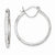 Sterling Silver White Swarovski Crystal Hoop Earrings