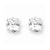 Sterling Silver 4mm Square CZ 4 Prong Stud Earrings