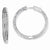 Sterling Silver CZ 336 Stones In & Out Round Hoop Earrings