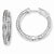Sterling Silver CZ 200 Stones In & Out Round Hoop Earrings