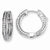 Sterling Silver CZ 134 Stones In & Out Round Hoop Earrings