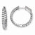 Sterling Silver CZ 44 Stones In & Out Round Hoop Earrings