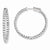 Sterling Silver CZ 70 Stones In & Out Round Hoop Earrings