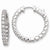 Sterling Silver CZ 40 Stones In & Out Round Hoop Earrings