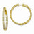 Sterling Silver Yellow-plated CZ In & Out Round Hoop Earrings