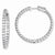 Sterling Silver CZ 68 Stones In & Out Round Hoop Earrings
