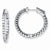 Sterling Silver CZ 52 Stones In & Out Round Hoop Earrings