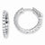 Sterling Silver CZ 32 Stones In & Out Round Hoop Earrings