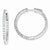 Sterling Silver CZ 66 Stones In & Out Round Hoop Earrings