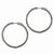 Sterling Silver Ruthenium-plated CZ In Out Hoop Earrings