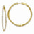 Sterling Silver Gold-plated 100 Stone CZ In & Out Hoop Earrings