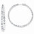 Sterling Silver CZ 54 Stones In & Out Round Hoop Earrings