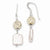Sterling Silver Reconstructed Magnesite FW Cult. Pearl Earrings
