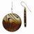 Sterling Silver Mother of Pearl Brown & Black Disc Earrings