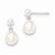 Sterling Silver 7-8mm White Freshwater Cultured Pearl Earrings