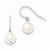 Sterling Silver White 7.5-8mm Freshwater Cultured Pearl Dangle Earrings