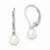 Sterling Silver 6-7mm White Freshwater CulturedPearl Leverback Earrings