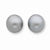 Sterling Silver Grey 10-11mm Freshwater CulturedButton Pearl Stud Earring, Jewelry Earrings