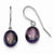 Sterling Silver 8-9mm Blk Freshwater Cultured Pearl Dangle Earrings