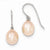 Sterling Silver 8-9mm Pink Freshwater Cultured Pearl Drop Earrings