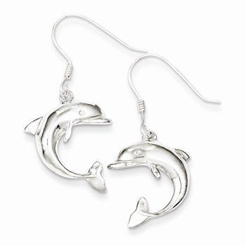 Sterling Silver Dolphin Earrings
