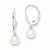 Sterling Silver 6-7mm White Freshwater CulturedPearl Leverback Earrings