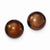 Sterling Silver 10-10.5mm FW Cult. Button Pearl Brown Earrings