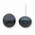 Sterling Silver 10-10.5mm FW Cult. Button Pearl Black Earrings