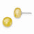 Sterling Silver 10-10.5mm FW Cult. Button Pearl Yellow Earrings