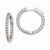 Sterling Silver Rhodium-plated CZ In & Out Hinged Hoop Earrings