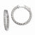 Sterling Silver Rhodium-plated CZ In & Out Hinged Hoop Earrings